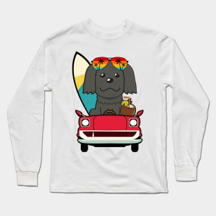 Funny sheepdog driving a car Long Sleeve T-Shirt